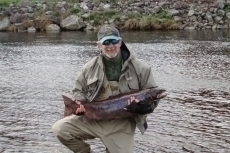 Bob Cosby with a nice hen (approx. 20 lbs.) at Fahey.