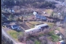 Aerial view of Hatchery although no damage visible 