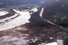Green Arrow denotes original site of Bridge