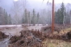 Brook near old school house at Big Intervale Crossroad