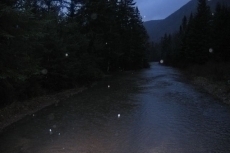 Road to Big Intervale Fishing Lodge, just upstream from entrance to Skye Lodge