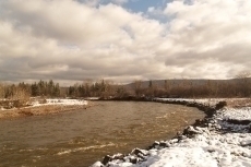 Upstream view from lower end of Twin Elms